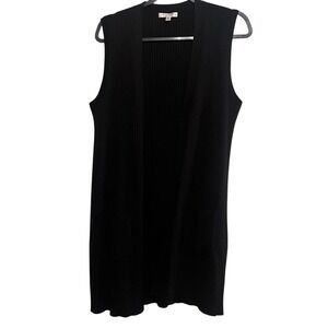 Spence Women's XL Knee Length Ribbed Sleeveless Vest Pockets